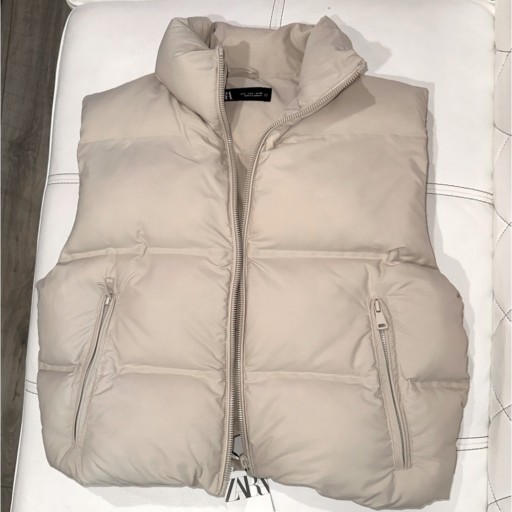 Zara - Puffer Vest - Pearl Gray (S)women